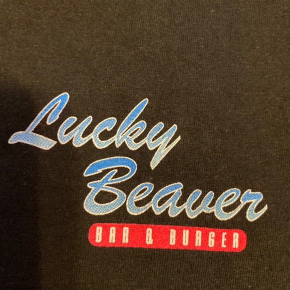 Men's Black Lucky Beaver, Lake Tahoe T-Shirt - Picture 6 of 6